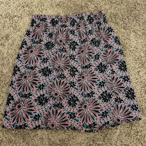 Pink and blue floral skirt